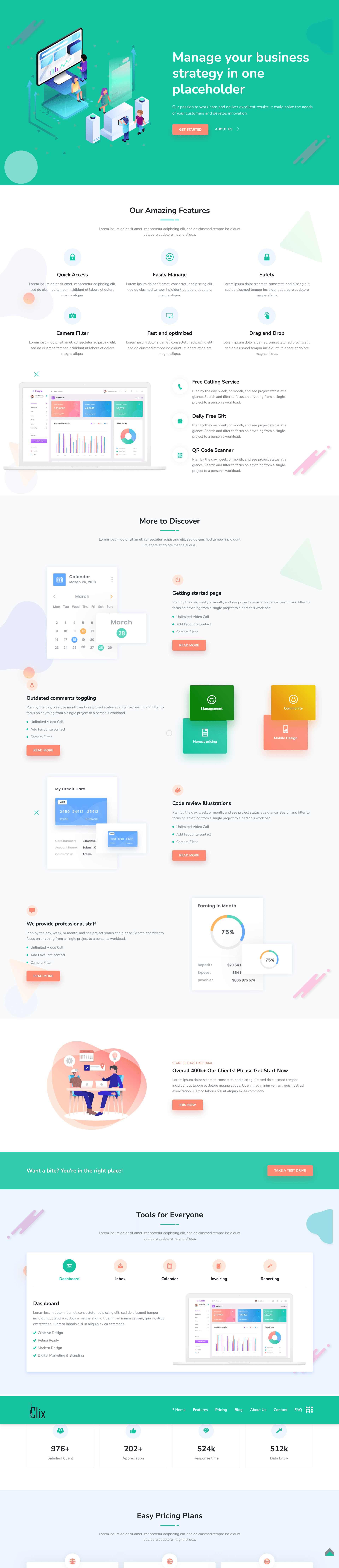Clix — full homepage