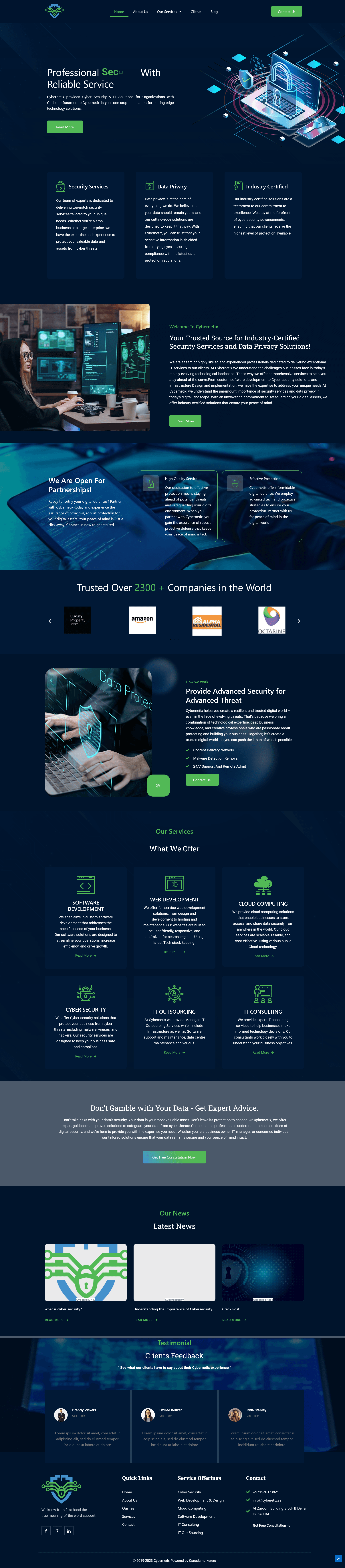 Cybernetix — full homepage